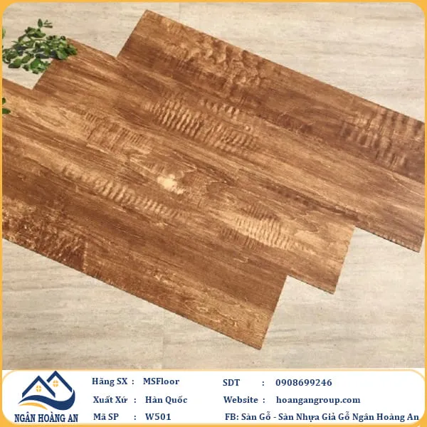 Sàn Nhựa Giả Gỗ Bóc Dán MsFloor W501